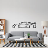 Exige 390 Detailed Silhouette Metal Wall Art